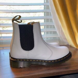 Dr. Martens White Chelsea Boots